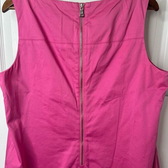 Lauren Ralph Lauren Women's Pink Back Zip Sleeveless Paneled Sheath Dress Sz 14 - Picture 6 of 14
